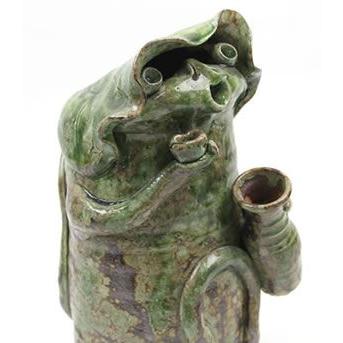 信楽焼 カッパオス 大 縁起物のかっぱ置物 陶器カッパ しがらき 焼き物