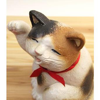 信楽焼 可愛い表情の猫おきもの  ねこ 陶器ネコ ねこ置物 焼き物 ギフト インテリア  ok-0026｜shigaraki｜03