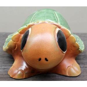 信楽焼 10号福亀 火色 長寿にご利益がある亀  縁起物のかめ置物 陶器カメ　しがらき 庭 おきもの  ok-0030 | ブランド登録なし | 05