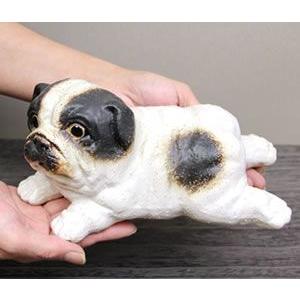 信楽焼 ブルドック仔犬 ひょうきんな陶器イヌ 。犬置物 ブルドッグ