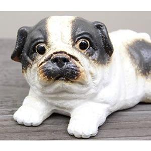 信楽焼 ブルドック仔犬 ひょうきんな陶器イヌ 。犬置物 ブルドッグ