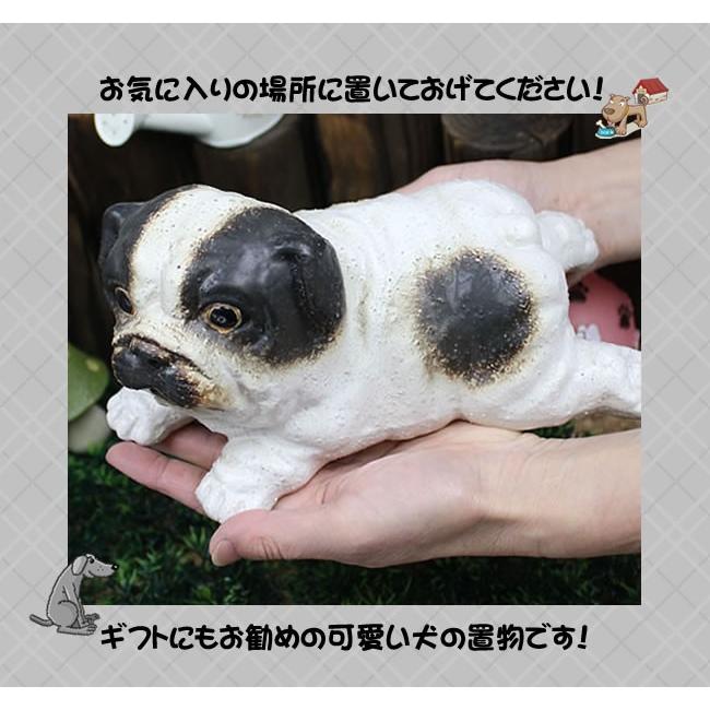 信楽焼 ブルドック仔犬 ひょうきんな陶器イヌ 。犬置物 ブルドッグ