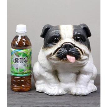 信楽焼 ブルドック ひょうきんな陶器イヌ 。犬置物 イヌ置物