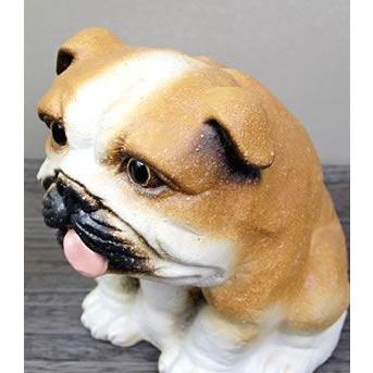 信楽焼 ブルドック ひょうきんな陶器イヌ 。犬置物 イヌ置物