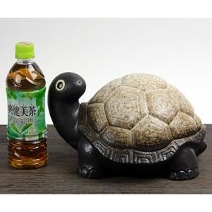 信楽焼 9号亀 粉引き風 可愛い風貌の陶器カメ 。縁起物のかめ ok-0057