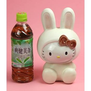 信楽焼 ハローキティうさぎ うさぎ 陶器ウサギ 置物 焼き物 信楽焼 ハローキティうさぎ うさぎ 陶器ウサギ 置物 焼き物