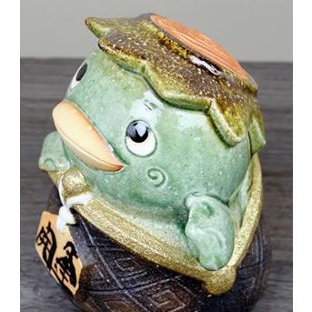 信楽焼 河童 置物 カッパ 可愛い ガマグチ がま口 おしゃれ 陶器 信楽焼 河童 置物 カッパ 可愛い ガマグチ がま口 おしゃれ 陶器