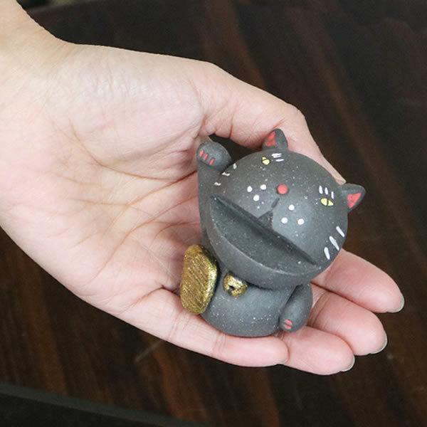 信楽焼 ねこ 猫 招きねこ 置物 陶器ネコ 手作りねこ まねき猫やき猫