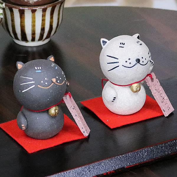 信楽焼 ねこ 猫 招きねこ 置物 陶器ネコ 手作りねこ まねき猫やき猫