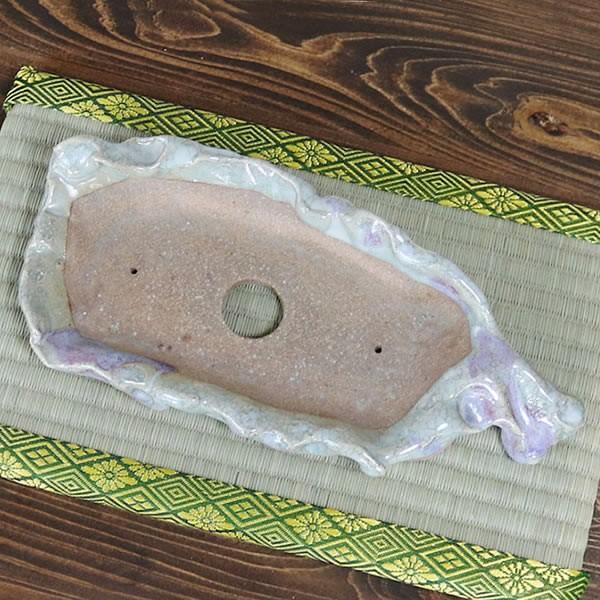 山野草鉢 信楽焼 手づくり 山草鉢  鉢 山草 鉢 コケ玉 手作り 植木鉢 陶器 やきもの いがらき 多肉植物 サボテン 多肉 サボテン鉢 奥田康人作 sa-0317の画像