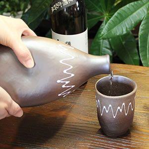 信楽焼 マイナスボトル 茶色 焼酎、お水などが格段に美味しくなる保存