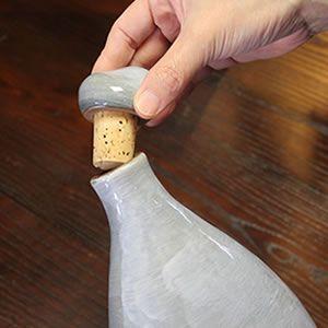 信楽焼 マイナスボトル 水色 焼酎、お水などが格段に美味しくなる保存