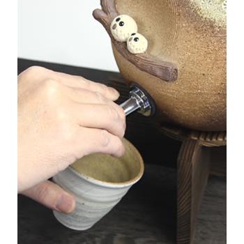 信楽焼 フクロウ焼酎サーバー 陶器 ふくろう焼酎サーバー 焼酎サーバー