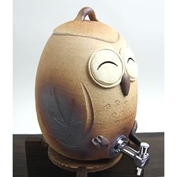 信楽焼 1升用フクロウ焼酎サーバー 陶器 ふくろう焼酎サーバー 焼酎