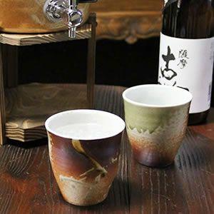 信楽焼 3.6リットル焼酎サーバー 文字入れ可 焼酎カップ2客付き 陶器 