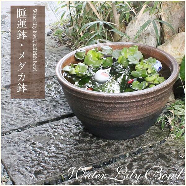 信楽焼 陶器 水鉢 約20cm 信楽焼 睡蓮鉢 メダカ鉢めだか鉢 陶器 水鉢 ビオトープ 金魚鉢 信楽焼