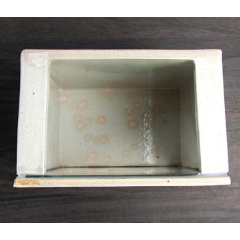 信楽焼 陶器水槽 角型 白色 陶器 ガラス 水槽 和風  インテリア アクアリウム 角型（白色）su-0126｜shigaraki｜05