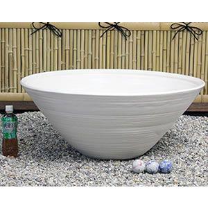 現品発送 信楽焼 睡蓮鉢 メダカ鉢 おしゃれ めだか鉢 陶器 水鉢 ビオトープ 金魚鉢 信楽焼き スイレン鉢 ハス鉢 25号 ホワイトエッジ水鉢 su-0136 【SK2959162688】(106920円)