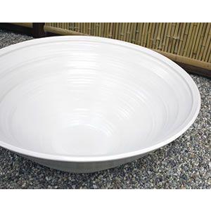 現品発送 信楽焼 睡蓮鉢 メダカ鉢 おしゃれ めだか鉢 陶器 水鉢 ビオトープ 金魚鉢 信楽焼き スイレン鉢 ハス鉢 25号 ホワイトエッジ水鉢 su-0136 【SK2959162688】(106920円)