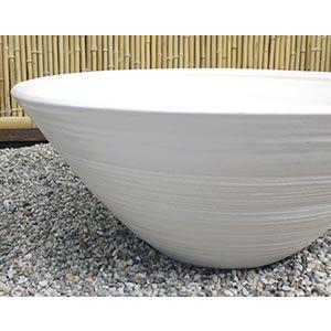 現品発送 信楽焼 睡蓮鉢 メダカ鉢 おしゃれ めだか鉢 陶器 水鉢 ビオトープ 金魚鉢 信楽焼き スイレン鉢 ハス鉢 25号 ホワイトエッジ水鉢 su-0136 【SK2959162688】(106920円)