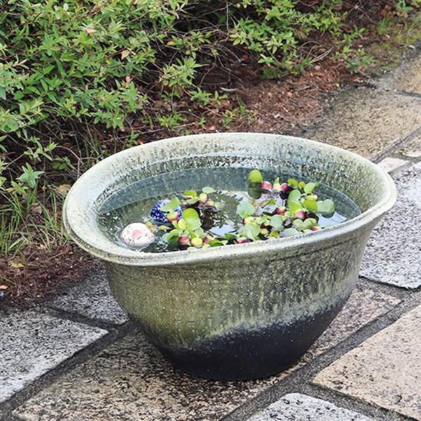 金魚鉢 号古陶 鉢 メダカ鉢 花 ガーデニング 信楽焼 水鉢 水鉢 睡蓮鉢 すいれん鉢 陶器 鉢 陶器 めだか鉢 睡蓮鉢 スイレン鉢 睡蓮 Su 0246 しがらき ビオトープ Su 0246 手水鉢 やきもの 鉢 参考にお買い物