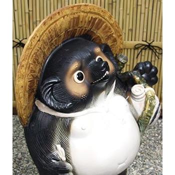 信楽焼 25号福ひねり狸 たぬき タヌキ 開運 縁起物 可愛い 陶器 商売