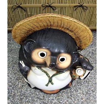 信楽焼 30号福ひねり狸 たぬき タヌキ 開運 縁起物 可愛い 陶器 商売