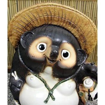 信楽焼 30号福ひねり狸 たぬき タヌキ 開運 縁起物 可愛い 陶器 商売