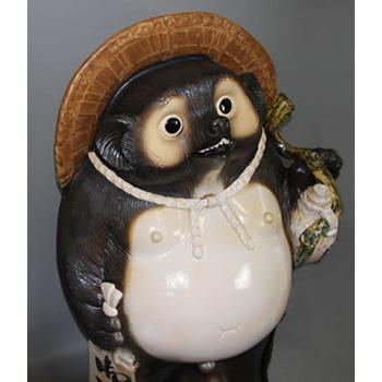 信楽焼 40号福ひねり狸 たぬき タヌキ 開運 縁起物 可愛い 陶器 商売