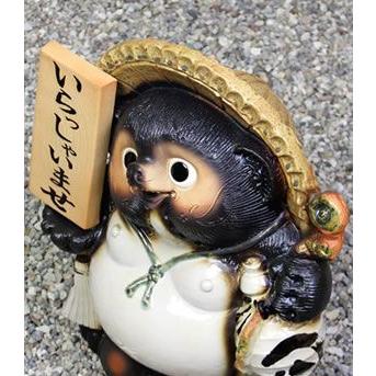 信楽焼 17号表札狸 名前入れ 狸 福を呼ぶ縁起物 たぬき タヌキ 陶器