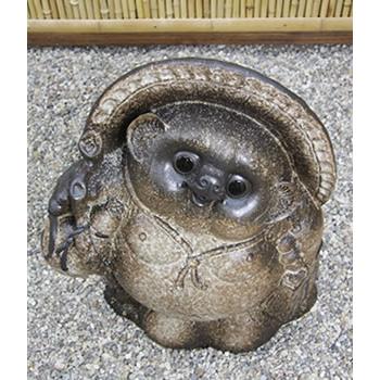 信楽焼 20号粉引き風福々ひねり狸 たぬき タヌキ 開運 縁起物