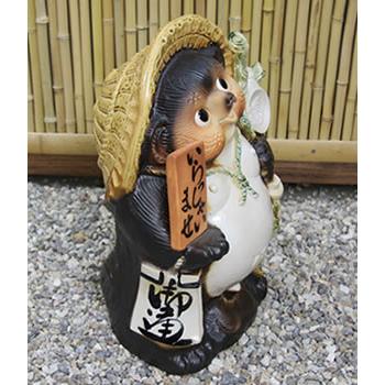 信楽焼 13号表札狸 名前入れ 狸 福を呼ぶ縁起物 たぬき タヌキ 陶器
