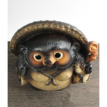 信楽焼 13号古信楽風福々狸 たぬき タヌキ 狸 開運 縁起物 可愛い 陶器