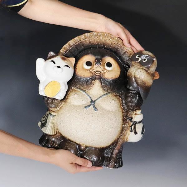 信楽焼 狸 信楽焼たぬき ふくろう ねこ 福狸 タヌキ 陶器タヌキ たぬき置物 やきもの しがらきやき 焼き物 狸 タヌキ 信楽 やきもの 庭 文字入れ 名入れ ta-0145|shigaraki|03