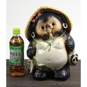 信楽焼 10号ひねり狸(メス) たぬき タヌキ 狸 開運 縁起物