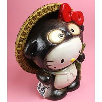 信楽焼 ハローキティ狸(大) たぬき タヌキ 開運 縁起物 可愛い 信楽焼 ハローキティ狸(大) たぬき タヌキ 開運 縁起物 可愛い