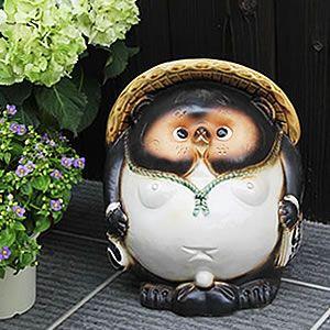 信楽焼 10号丸福狸 たぬき タヌキ 狸 開運 縁起物 可愛い 陶器 商売