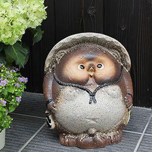信楽焼 10号古信楽丸福狸 たぬき タヌキ 狸 開運 縁起物 可愛い 陶器