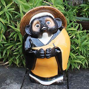 信楽焼 お坊さん狸(合掌) 和尚 たぬき タヌキ 開運 縁起物 可愛い 陶器 