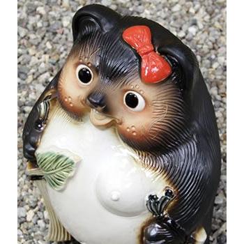 信楽焼 13号笑福狸(メス) たぬき タヌキ 開運 縁起物 可愛い 信楽焼 13号笑福狸(メス) たぬき タヌキ 開運 縁起物 可愛い