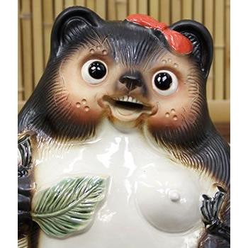信楽焼 13号笑福狸(メス) たぬき タヌキ 開運 縁起物 可愛い 信楽焼 13号笑福狸(メス) たぬき タヌキ 開運 縁起物 可愛い