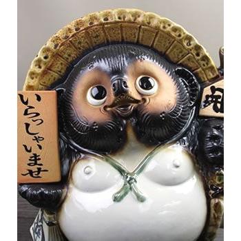 信楽焼 11号表札狸 名前入れ 狸 福を呼ぶ縁起物 たぬき タヌキ 陶器 狸 開運 厄除け 商売繁盛 置物  狸  たぬき 文字入れ ta-0233 | ブランド登録なし | 05