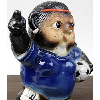信楽焼 サッカー狸(メス) たぬき タヌキ 開運 縁起物 可愛い