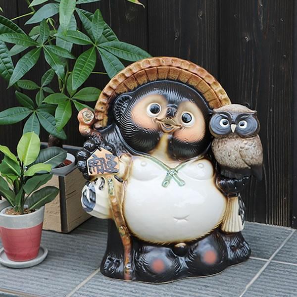 魅力的な 信楽焼 たぬき 13号ふくろう持ち狸 タヌキ 陶器タヌキ たぬき置物 狸 信楽フクロウ狸 Ta 0277 お気にいる Www Shandilyaz Com