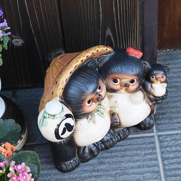 信楽焼 8号ファミリー狸 たぬき 狸 開運 縁起物 可愛い 商売繁盛 信楽焼 8号ファミリー狸 たぬき 狸 開運 縁起物 可愛い 商売繁盛