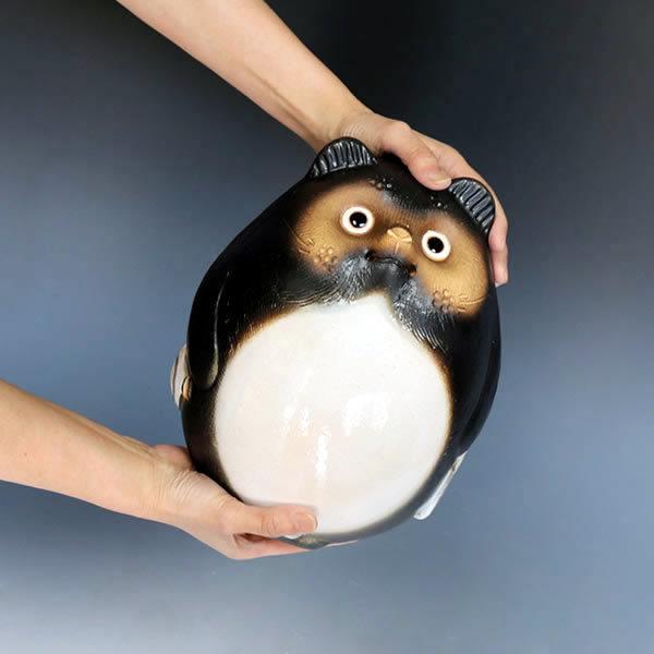 信楽焼 9号丸なごみ狸 たぬき タヌキ 狸 開運 縁起物 可愛い 陶器 商売