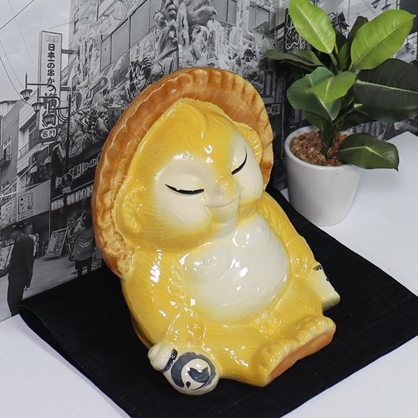 信楽焼 ビリケン狸(黄) BIRIKENN ビリケン様 たぬき タヌキ 狸 開運
