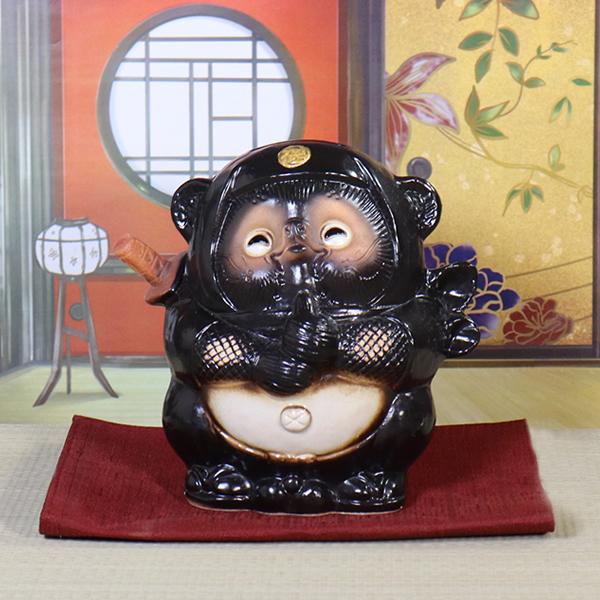 信楽焼 忍者狸貯金箱 信楽焼たぬき 狸 タヌキ 陶器タヌキ たぬき置物