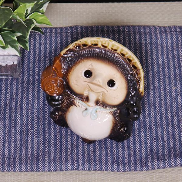 信楽焼 狸 陶器 たぬき タヌキ 開運 厄除け かわいい 和風 モダン 新築