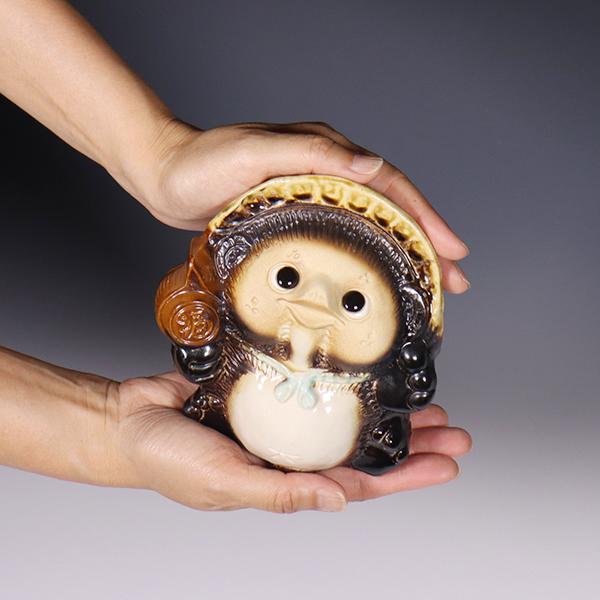 信楽焼 狸 陶器 たぬき タヌキ 開運 厄除け かわいい 和風 モダン 新築